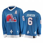 Camiseta Hockey Quebec Nordiques Arik Johnson Heritage Vintage Azul