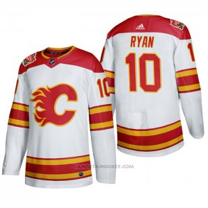 Camiseta Hockey Calgary Flames Derek Ryan 2019 Heritage Classic Autentico Blanco