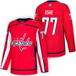 Camiseta Hockey Hombre Autentico Washington Capitals 77 T.j. Oshie Home 2018 Rojo
