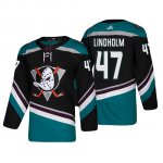 Camiseta Anaheim Ducks Hampus Lindholm Alternato 25th Aniversario Adidas Autentico Negro