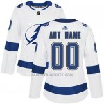 Camiseta Hockey Mujer Tampa Bay Lightning Segunda Personalizada Blanco
