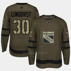 Camiseta New York Rangers Henrik Lundqvist Camo Salute To Service
