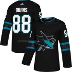 Camiseta Hockey San Jose Sharks Brent Burns Alterno Autentico Negro