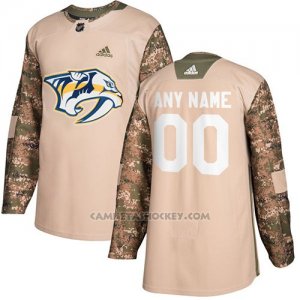 Camiseta Hockey Hombre Nashville Predators Camo Autentico 2017 Veterans Day Stitched Personalizada
