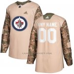 Camiseta Hockey Hombre Winnipeg Jets Camo Autentico 2017 Veterans Day Stitched Personalizada