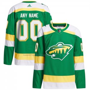 Camiseta Hockey Minnesota Wild Alterno Primegreen Autentico Personalizada 2023-24 Verde
