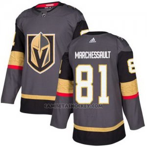 Camiseta Hockey Nino Vegas Golden Knights 81 Jonathan Marchessault Gris Home Autentico Stitched