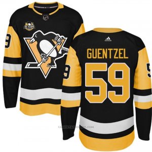 Camiseta Hockey Hombre Pittsburgh Penguins 59 Jake Guentzel Negro 50 Anniversary Home Premier
