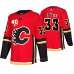 Camiseta Hockey Calgary Flames David Rittich Primera Autentico Rojo