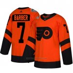 Camiseta Hockey Philadelphia Flyers 7 Bill Barber Autentico 2019 Stadium Series Naranja