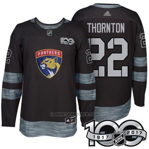 Camiseta Hockey Hombre Florida Panthers 22 Shawn Thornton 2017 Centennial Limited Negro