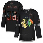 Camiseta Hockey Chicago Blackhawks Erik Gustafsson 2020 USA Flag Negro