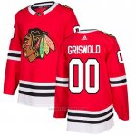 Camiseta Hockey Chicago Blackhawks 00 Clark Griswold Primera Autentico Rojo