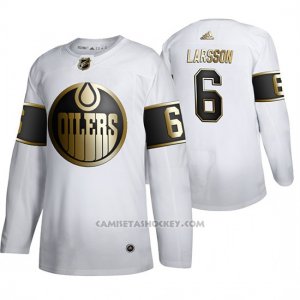 Camiseta Hockey Edmonton Oilers Adam Larsson Golden Edition Limited Blanco