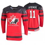 Camiseta Hockey Canada Alexis Lafreniere 2020 IIHF World Junior Championship Rojo