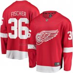 Camiseta Hockey Detroit Red Wings Christian Fischer Primera Breakaway Rojo