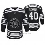 Camiseta Hockey Nino Chicago Blackhawks Robin Lehner Premier Alternato Negro