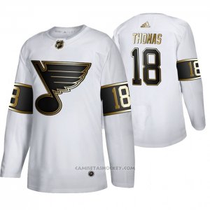 Camiseta Hockey St. Louis Blues Robert Thomas Golden Edition Autentico Blanco