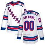 Camiseta Hockey Hombre New York Rangers Segunda Personalizada Blanco