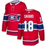 Camiseta Hockey Montreal Canadiens 18 Serge Savard Primera Autentico Rojo