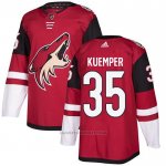 Camiseta Hockey Arizona Coyotes 35 Darcy Kuemper Primera Autentico Rojo