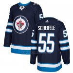 Camiseta Hockey Nino Winnipeg Jets 55 Mark Scheifele Azul Home Autentico Stitched