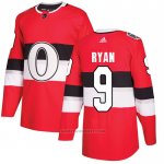 Camiseta Hockey Ottawa Senators 9 Bobby Ryan Autentico 2017 100 Classic Rojo