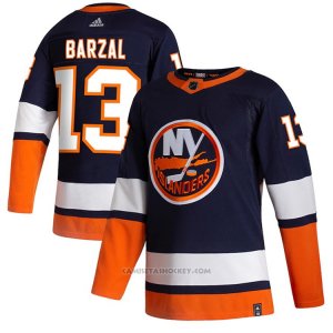 Camiseta Hockey New York Islanders Mathew Barzal Reverse Retro Autentico 2020-21 Azul
