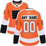 Camiseta Hockey Mujer Philadelphia Flyers Primera Personalizada Naranja