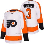 Camiseta Hockey Hombre Autentico Philadelphia Flyers 3 Radko Gudas Away 2018 Blanco