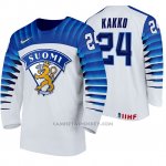 Camiseta Hockey Finlandia Kaapo Kakko Home 2020 IIHF World Championship Blanco