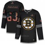 Camiseta Hockey Boston Bruins Brad Marchand 2020 USA Flag Negro