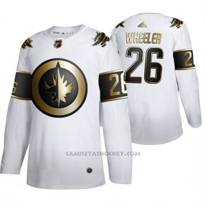 Camiseta Hockey Winnipeg Jets Blake Wheeler Golden Edition Limited Blanco