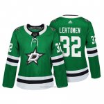 Camiseta Hockey Mujer Dallas Stars 32 Kari Lehtonen Verde Autentico Jugador