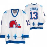 Camiseta Hockey Quebec Nordiques Mats Sundin Heritage Vintage Replica Blanco