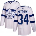 Camiseta Hockey Toronto Maple Leafs 34 Auston Matthews Autentico 2018 Stadium Series Blanco