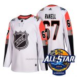Camiseta Hockey Hombre Anaheim Ducks 67 Rickard Rakell Blanco 2018 All Star Autentico