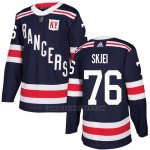 Camiseta Hockey Nino New York Rangers 76 Brady Skjei Azul Autentico 2018 Winter Classic Stitched