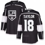 Camiseta Hockey Los Angeles Kings 18 Dave Taylor Primera Autentico Negro