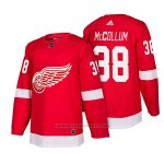 Camiseta Hockey Hombre Autentico Detroit Red Wings 38 Tom Mccollum Home 2018 Rojo