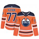 Camiseta Mujer Edmonton Oilers 77 Oscar Klefbom Adizero Jugador Home Naranja