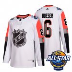 Camiseta Hockey Hombre Vancouver Canucks 6 Brock Boeser Blanco 2018 All Star Autentico