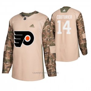 Camiseta Hockey Philadelphia Flyers Sean Couturier Veterans Day Camuflaje