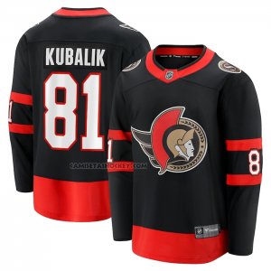 Camiseta Hockey Ottawa Senators Dominik Kubalik Primera Breakaway Negro