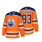 Camiseta Hockey Hombre Edmonton Oilers 93 Ryan Nugent-Hopkins 2018 Naranja