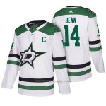 Camiseta Hockey Hombre Dallas Stars 14 Jamie Benn 2018 Blanco