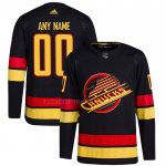 Camiseta Hockey Vancouver Canucks Alterno Autentico Pro Primegreen Personalizada Negro