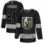 Camiseta Hockey Vegas Golden Knights City Joint Name Stitched Lindberg Negro