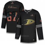 Camiseta Hockey Anaheim Ducks Rickard Rakell 2020 USA Flag Negro