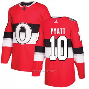 Camiseta Hockey Ottawa Senators 10 Tom Pyatt Autentico 2017 100 Classic Rojo